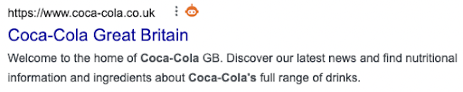 coca-coal great britain search result